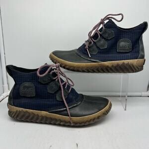 Sorel Boots Womens 9 NL3796-439 Blue Black Out N About Waterproof **